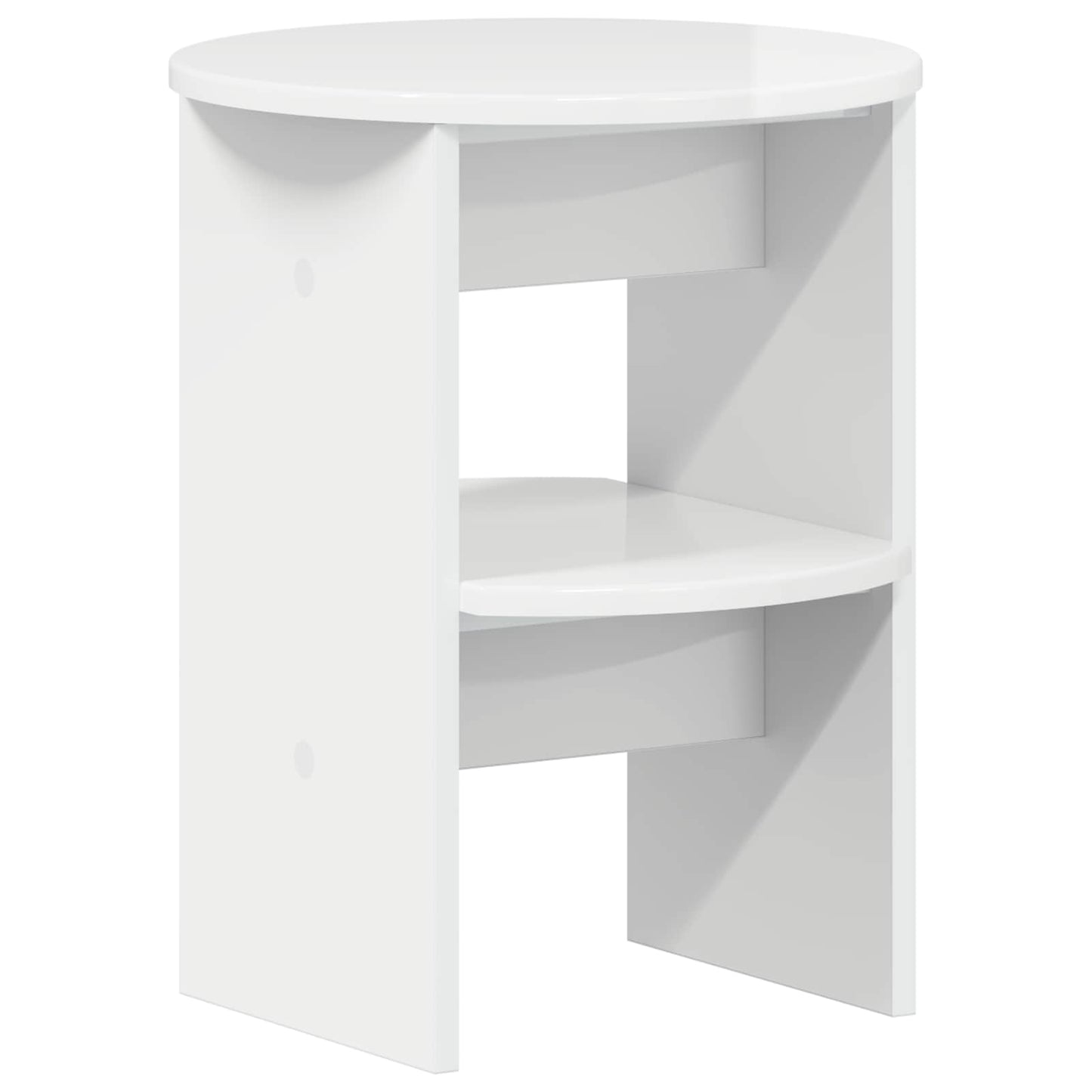 Sideskab 2 pcs Højglans Hvid Ø40 x 50 cm Konstrueret træ