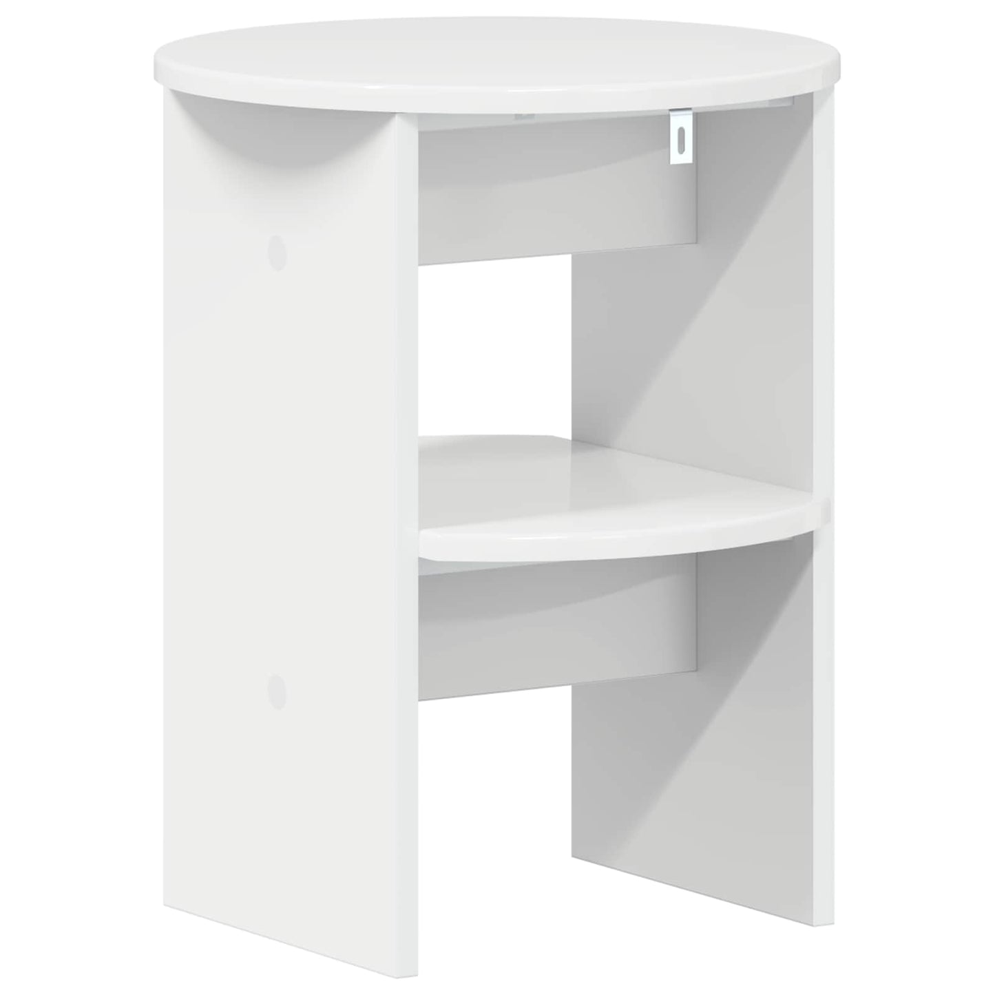 Sideskab 2 pcs Højglans Hvid Ø40 x 50 cm Konstrueret træ