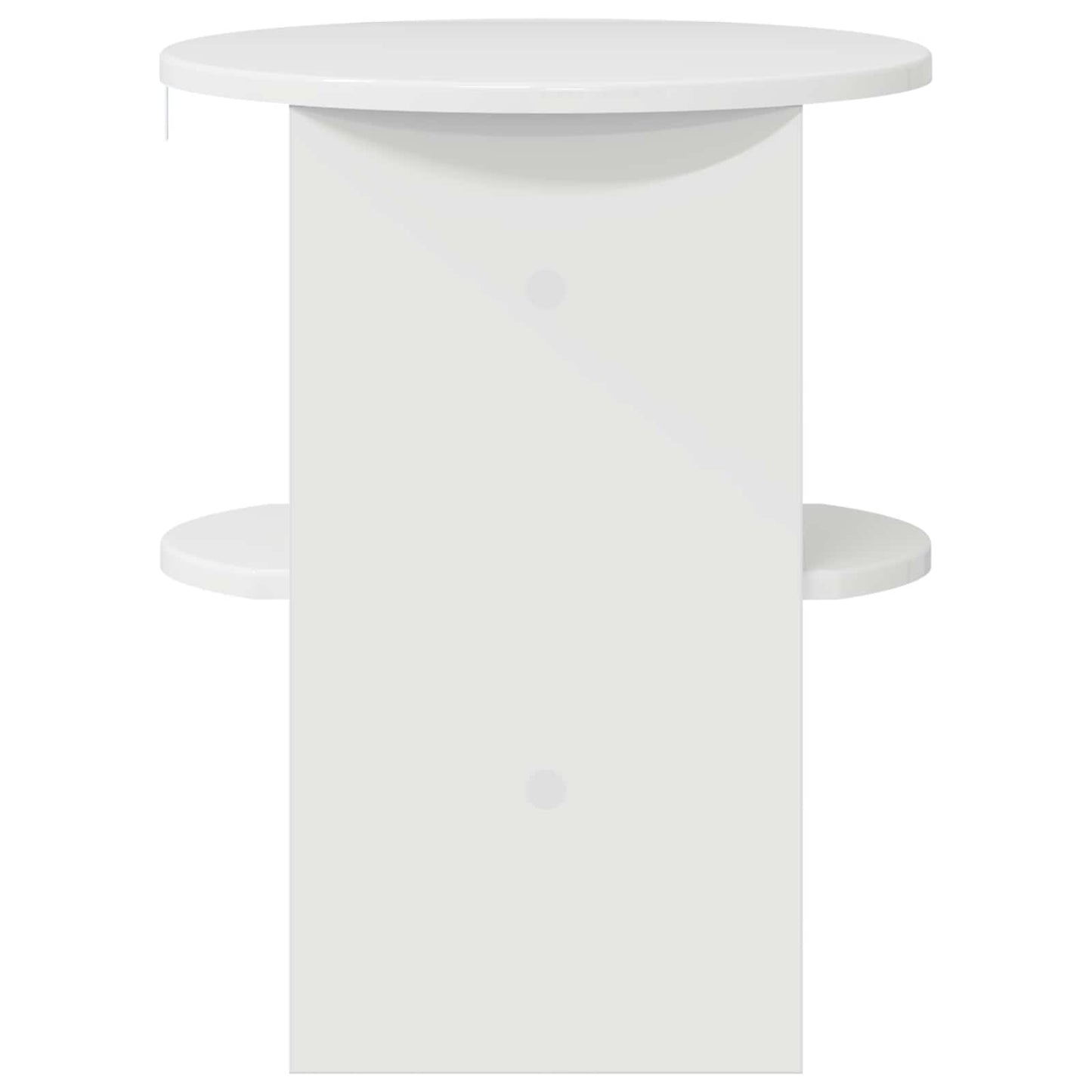 Sideskab 2 pcs Højglans Hvid Ø40 x 50 cm Konstrueret træ