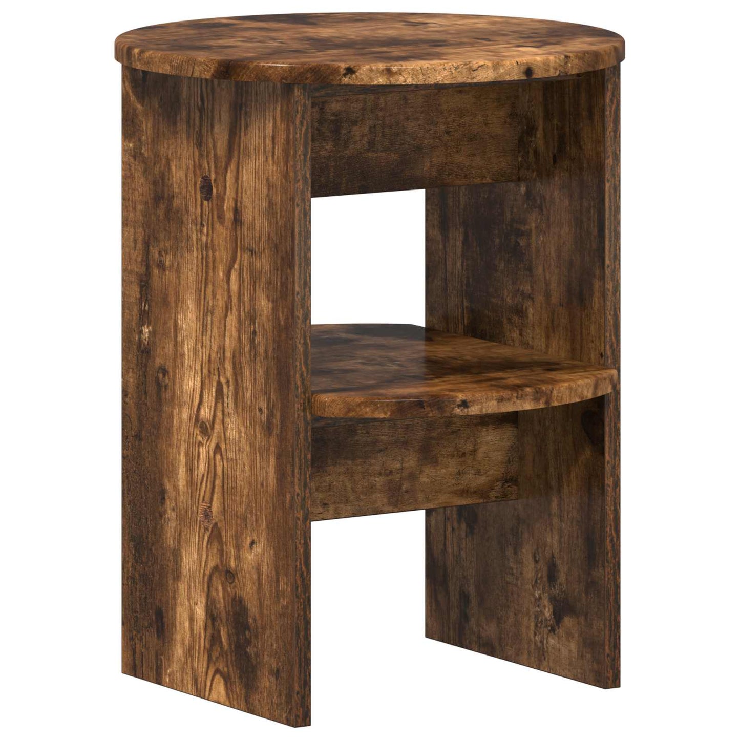 Sideskab 2 pcs Røget Eg Ø40 x 50 cm Konstrueret træ