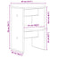 Sideskab 2 pcs Røget Eg Ø40 x 50 cm Konstrueret træ