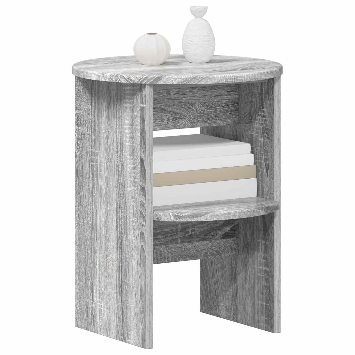 Sideskab 2 pcs Grå Sonoma Ø40 x 50 cm Konstrueret træ