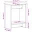 Sidebord Sort 50 x 39,5 x 55 cm Konstrueret træ