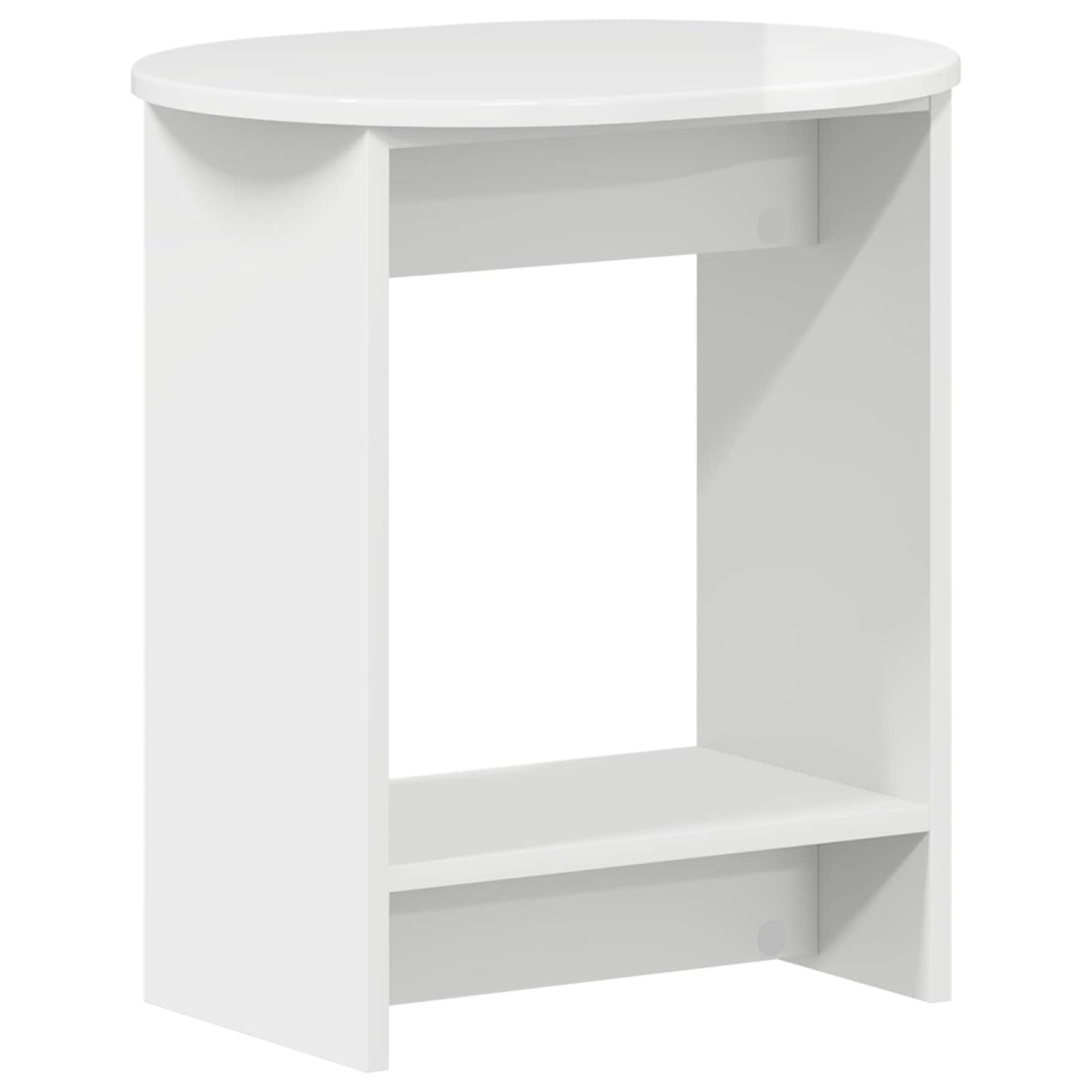 Sidebord Hvid højglans 50 x 39,5 x 55 cm Konstrueret træ