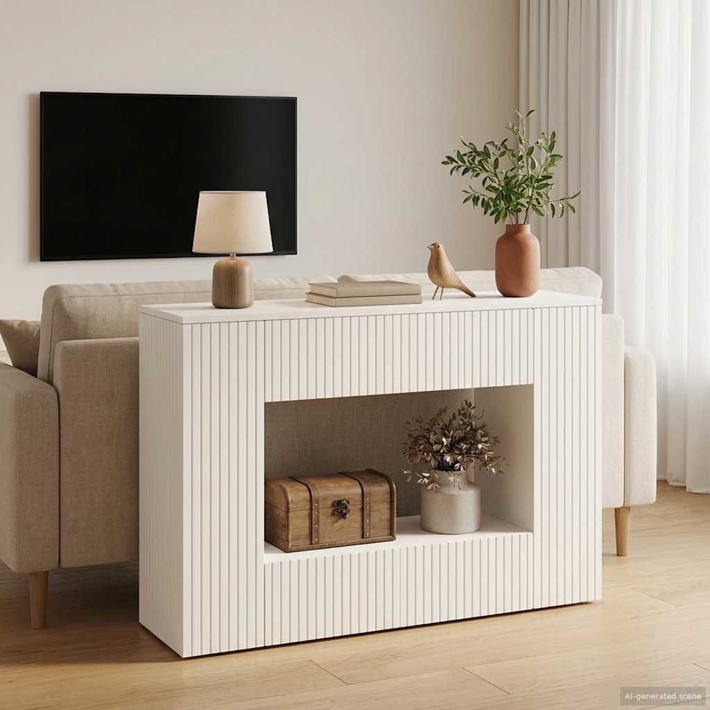 Konsolbord Hvid 101 x 29 x 74 cm Konstrueret træ