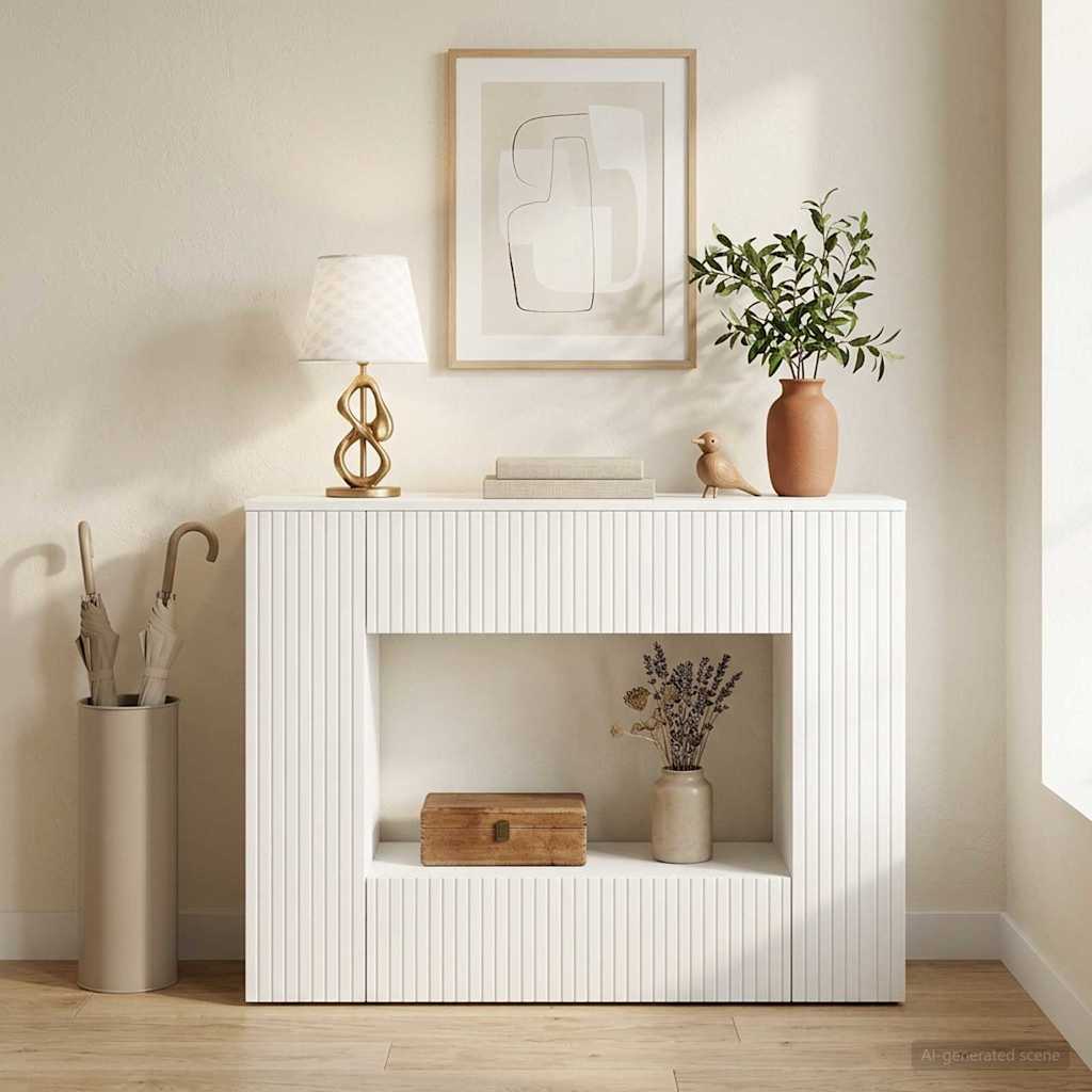 Konsolbord Hvid 101 x 29 x 74 cm Konstrueret træ