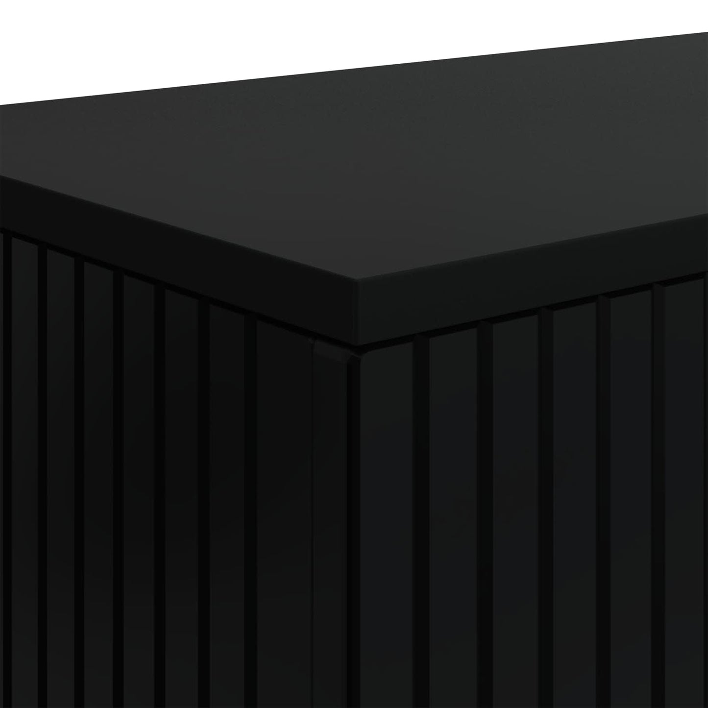 Konsolbord Stribet Sort 101 x 29 x 74 cm Konstrueret træ