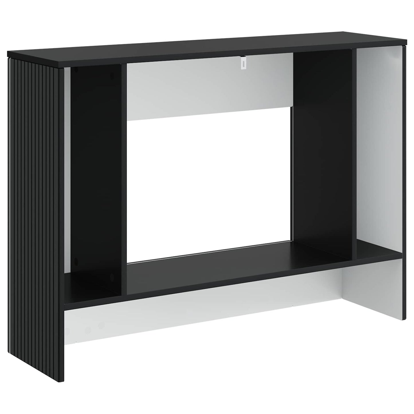 Konsolbord Stribet Sort 101 x 29 x 74 cm Konstrueret træ