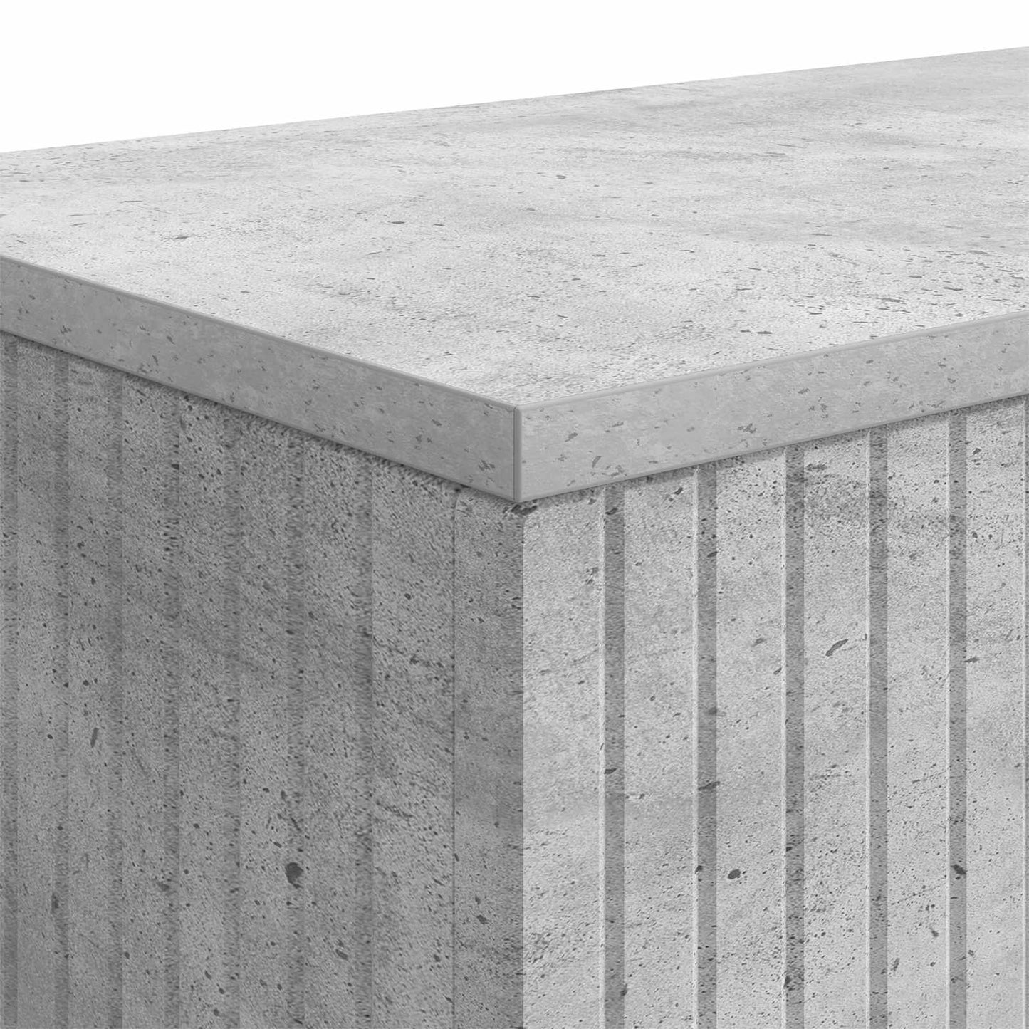 Konsolbord Stribet BetonGrå 101 x 29 x 74 cm Konstrueret træ