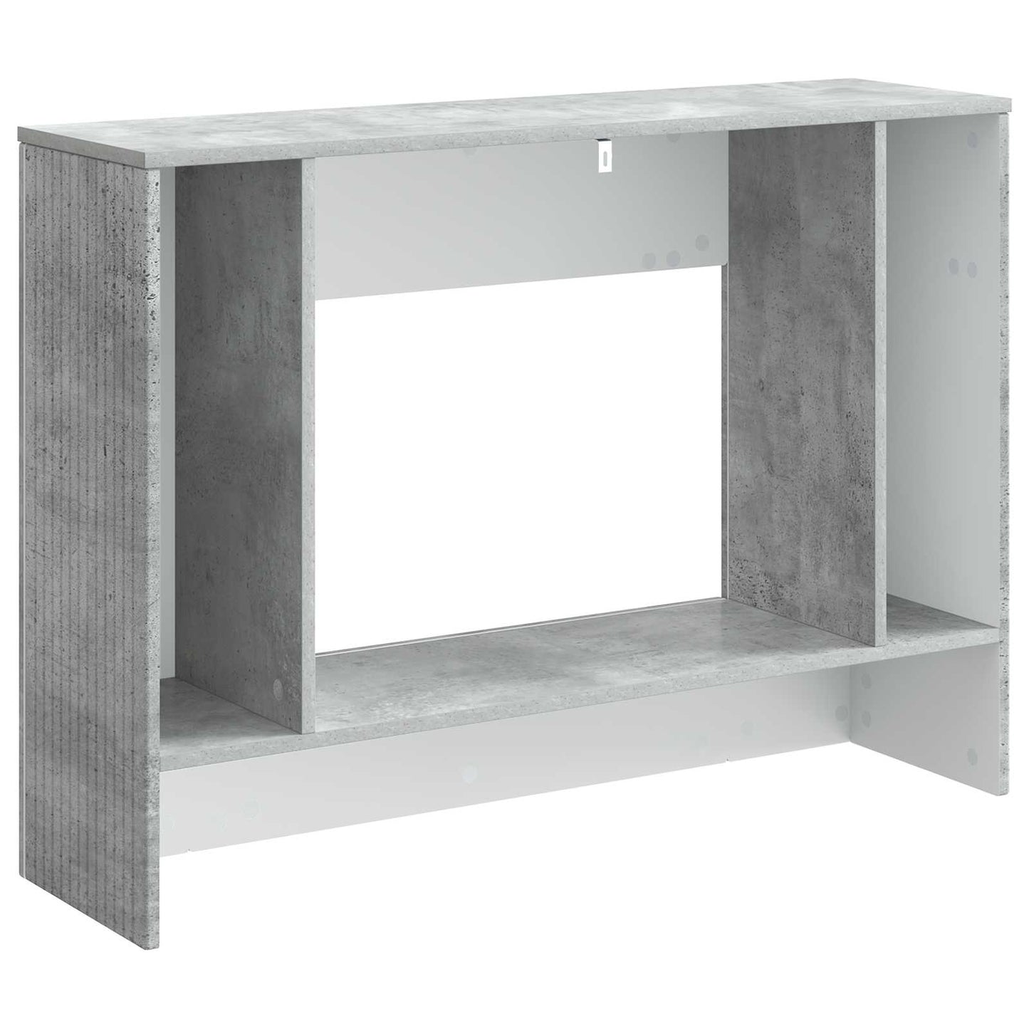 Konsolbord Stribet BetonGrå 101 x 29 x 74 cm Konstrueret træ