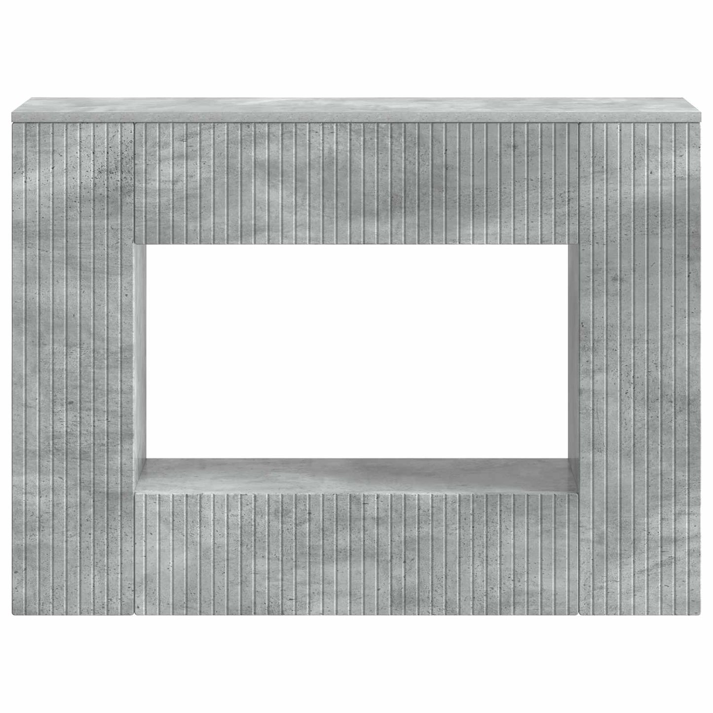 Konsolbord Stribet BetonGrå 101 x 29 x 74 cm Konstrueret træ