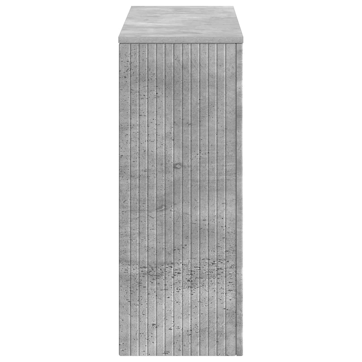 Konsolbord Stribet BetonGrå 101 x 29 x 74 cm Konstrueret træ