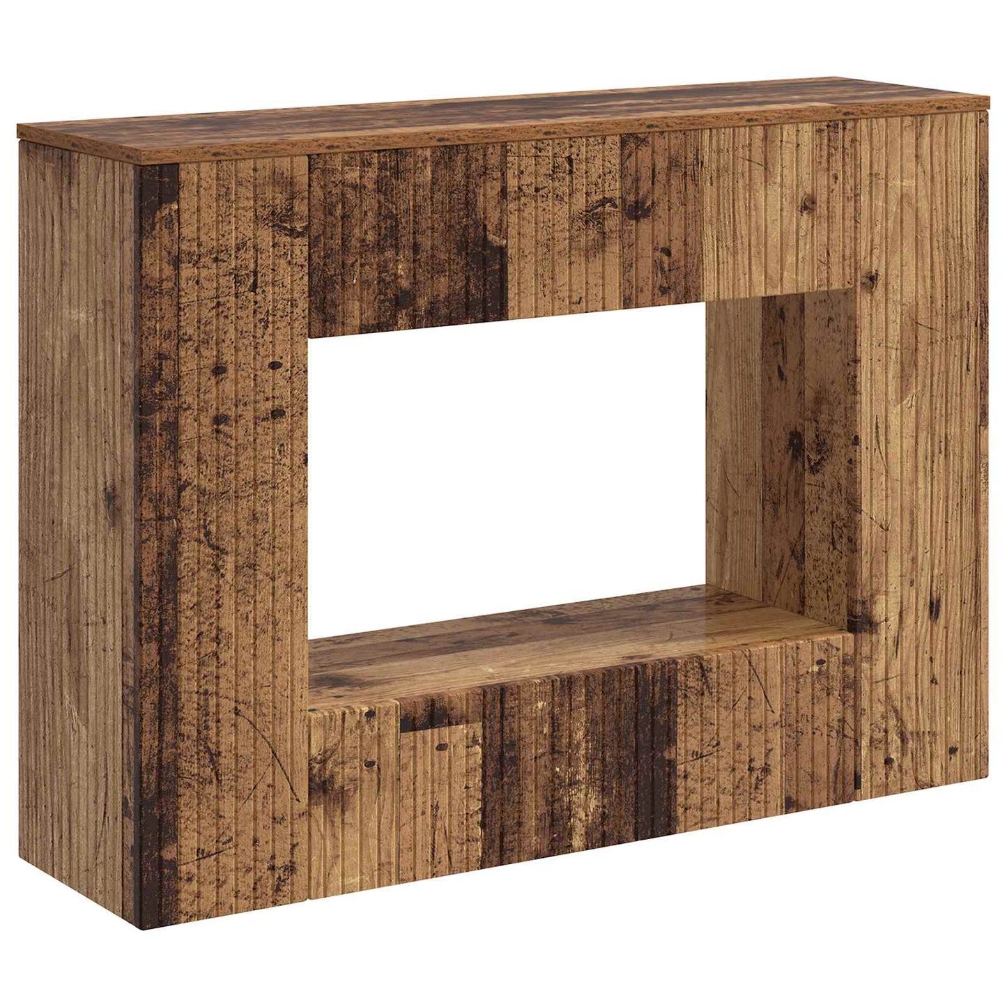 Konsolbord Stribet Gammelt træ 101 x 29 x 74 cm Konstrueret træ