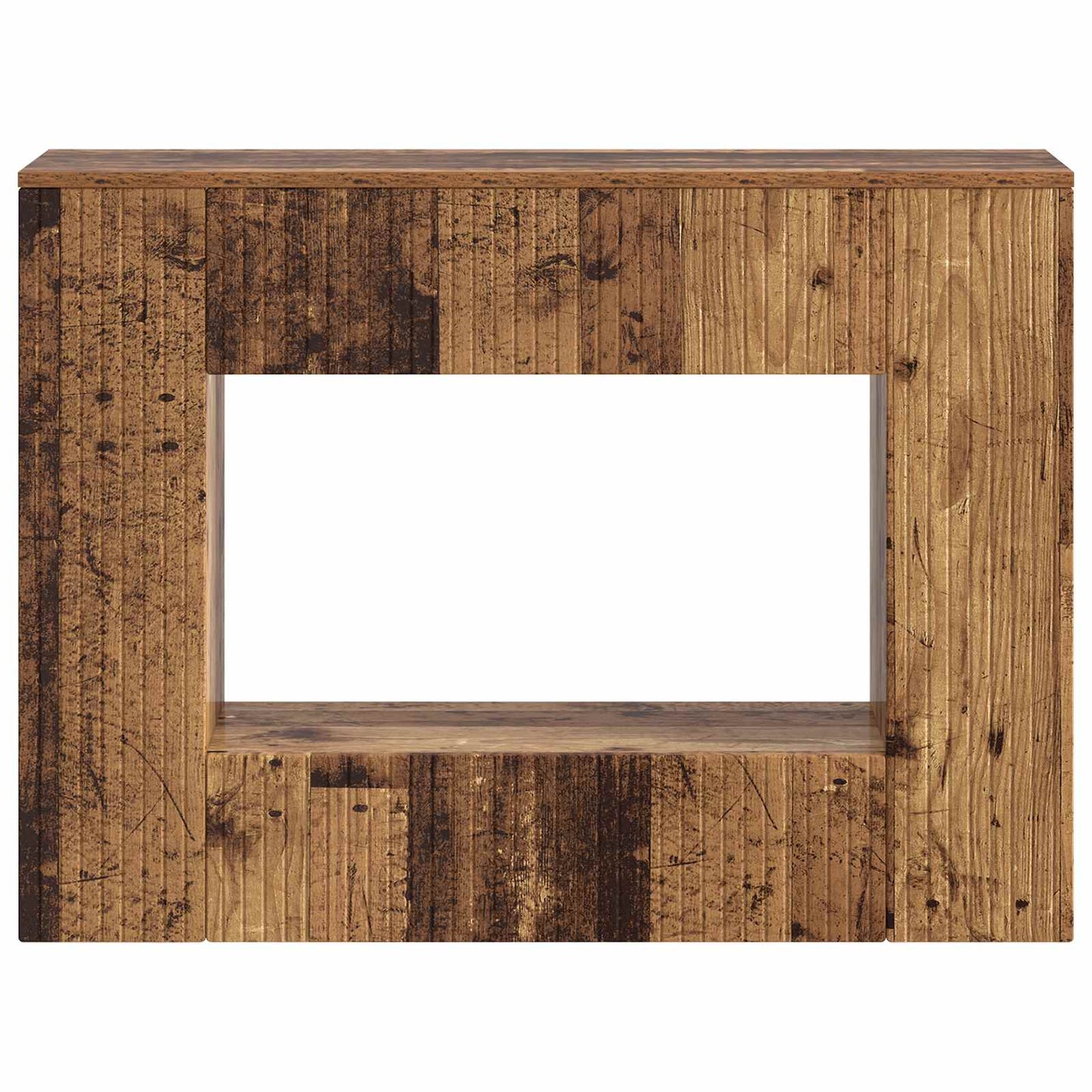 Konsolbord Stribet Gammelt træ 101 x 29 x 74 cm Konstrueret træ