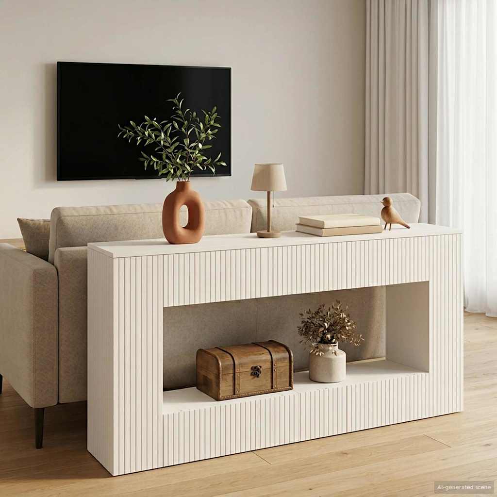 Konsolbord Hvid 155 x 29 x 74 cm Konstrueret træ