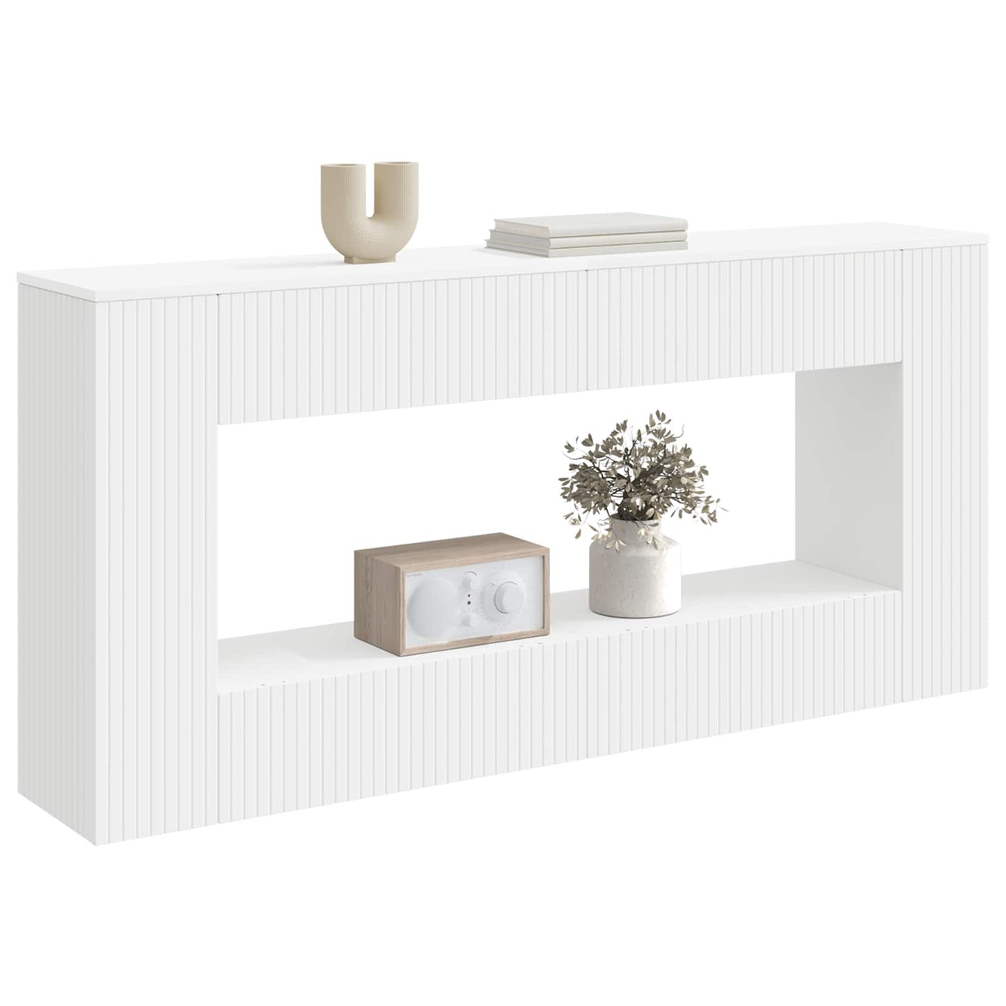 Konsolbord Hvid 155 x 29 x 74 cm Konstrueret træ