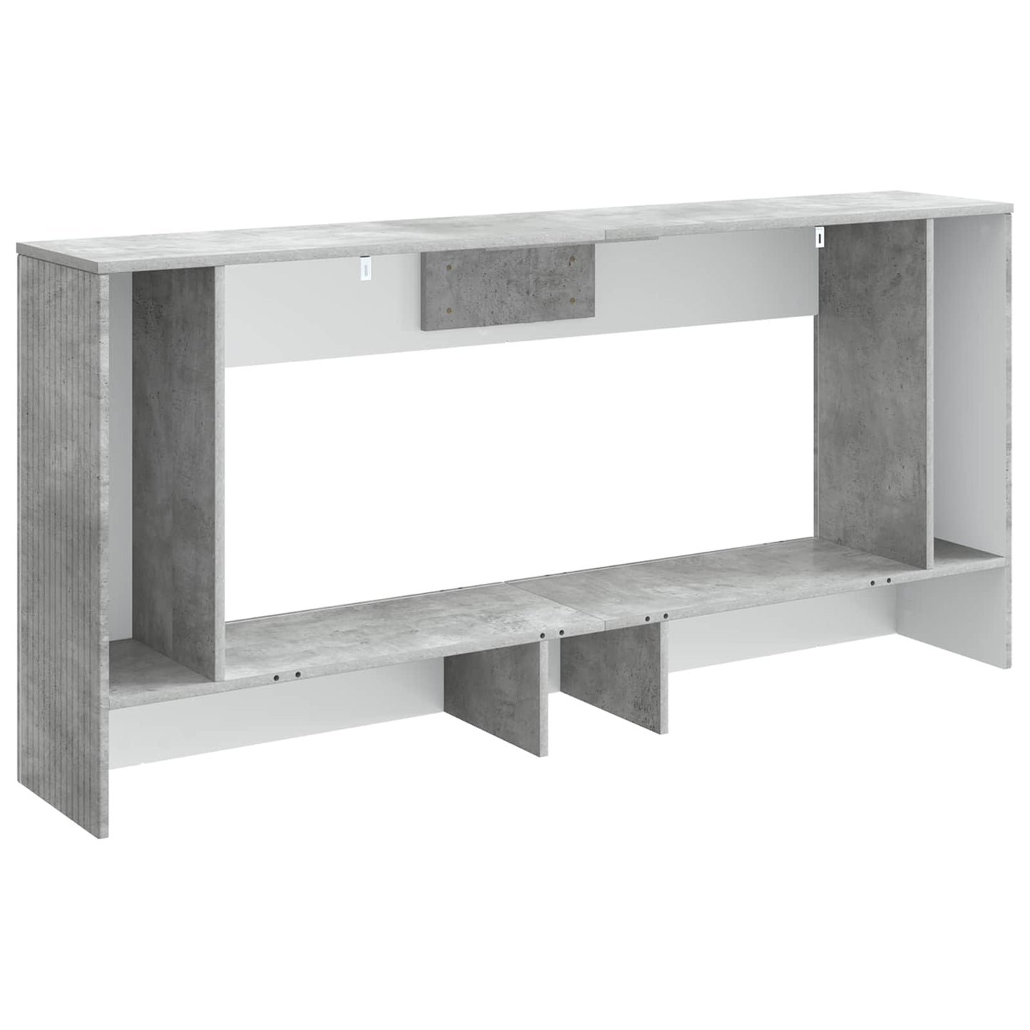 Konsolbord Stribet BetonGrå 155 x 29 x 74 cm Konstrueret træ