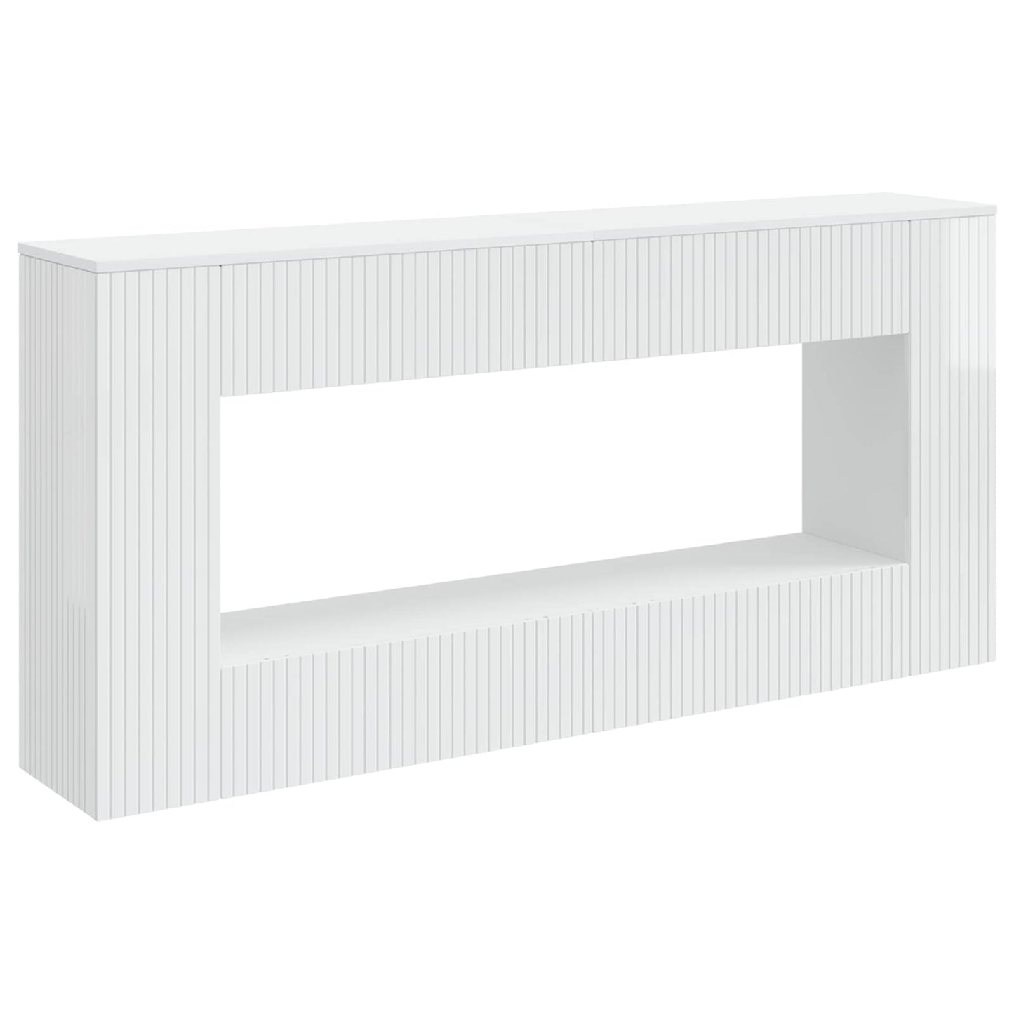 Konsolbord Højglans Hvid 155 x 29 x 74 cm Konstrueret træ