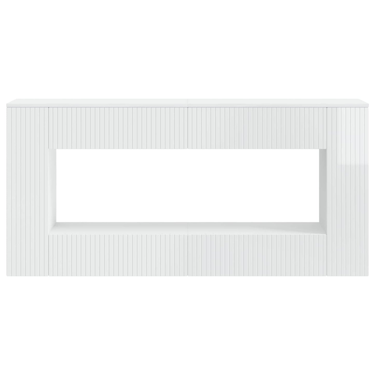 Konsolbord Højglans Hvid 155 x 29 x 74 cm Konstrueret træ