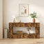 Konsolbord Stribet Røget Eg 155 x 29 x 74 cm Konstrueret træ