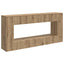 Konsolbord Stribet Artisan Eg 155 x 29 x 74 cm Konstrueret træ