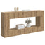 Konsolbord Stribet Artisan Eg 155 x 29 x 74 cm Konstrueret træ