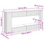 Konsolbord Stribet Artisan Eg 155 x 29 x 74 cm Konstrueret træ