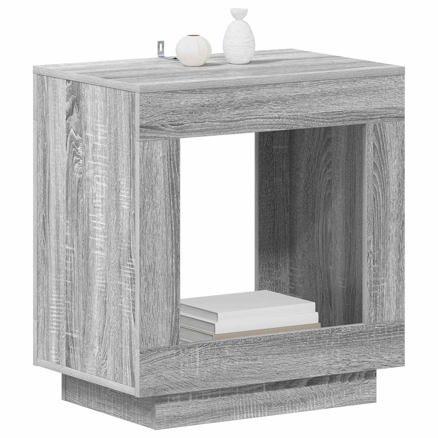 Sidebord Grå sonoma-eg 60 x 40 x 65 cm Konstrueret træ