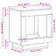 Sidebord Artisan-eg 60 x 40 x 65 cm Konstrueret træ