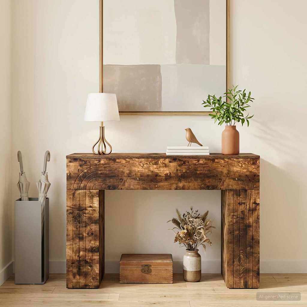 Sofabord Røget eg 102 x 35 x 75 cm Konstrueret træ