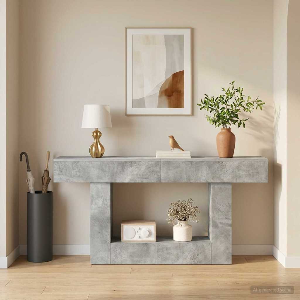 BetonGrå 160 x 30 x 74 cm billede