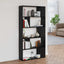 Bogskab Sort eg 80 x 24 x 159 cm Konstrueret træ