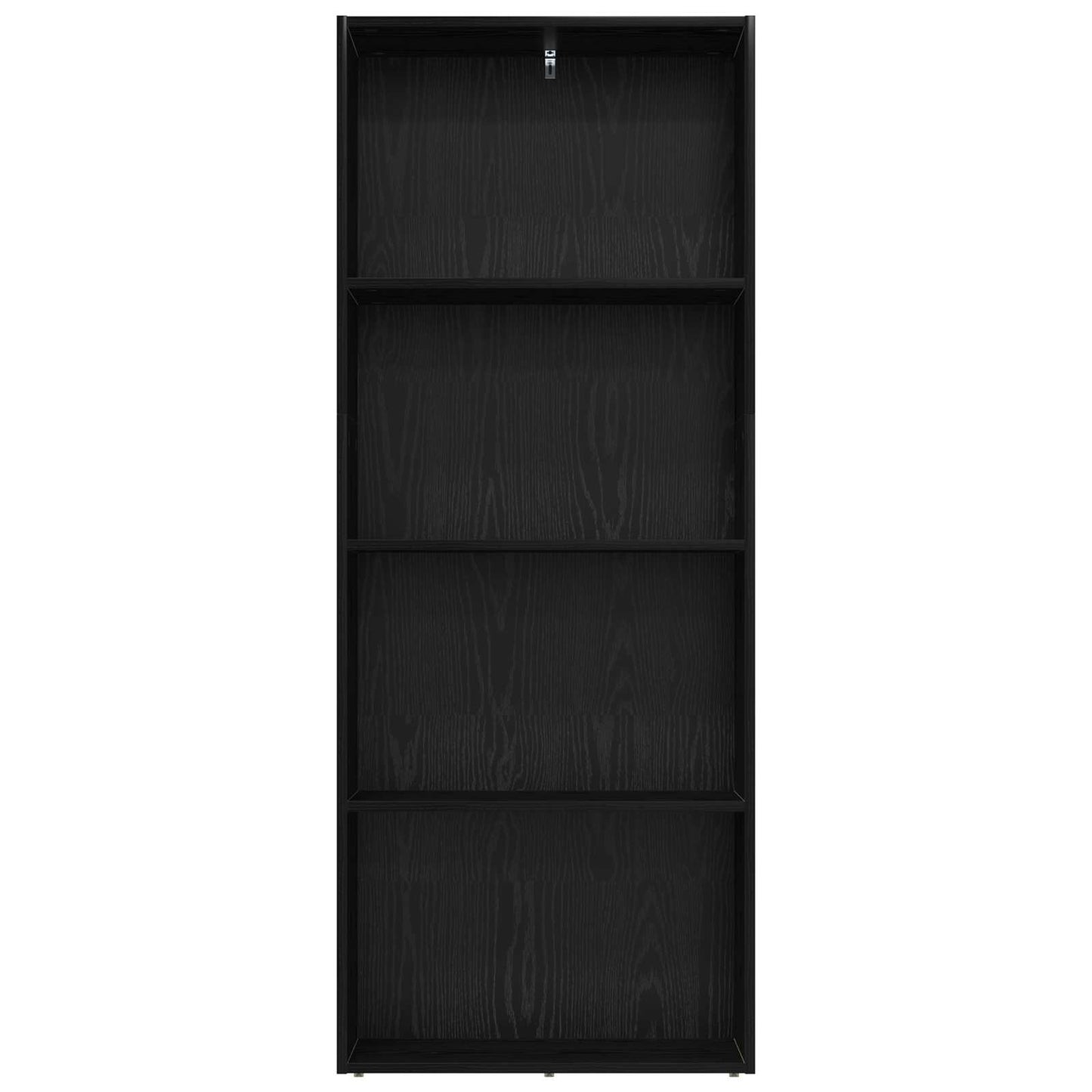 Selvstående boghylde Sort eg 60 x 30 x 151,5 cm Konstrueret træ