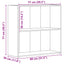 Bogreol Sort eg 80 x 30 x 76,5 cm Konstrueret træ