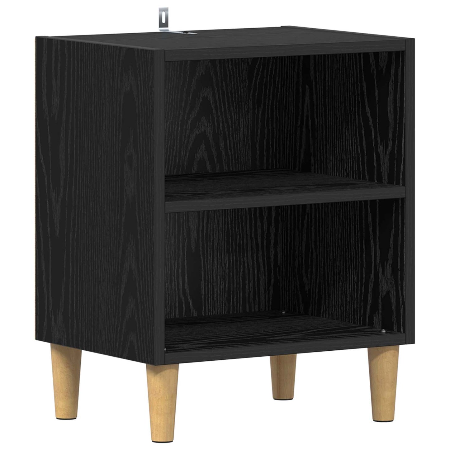 Sengeskab 2 pcs Sort eg 40 x 30 x 50 cm Konstrueret træ