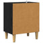 Sengeskab 2 pcs Sort eg 40 x 30 x 50 cm Konstrueret træ
