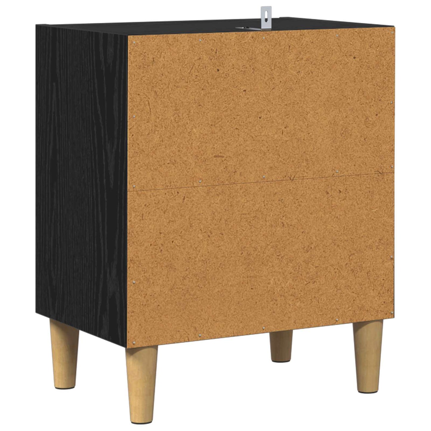 Sengeskab 2 pcs Sort eg 40 x 30 x 50 cm Konstrueret træ