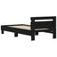 Sengestel Sort eg 75 x 190 cm Konstrueret træ
