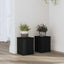 Planteholder 2 pcs Sort eg 15 x 15 x 20 cm Konstrueret træ