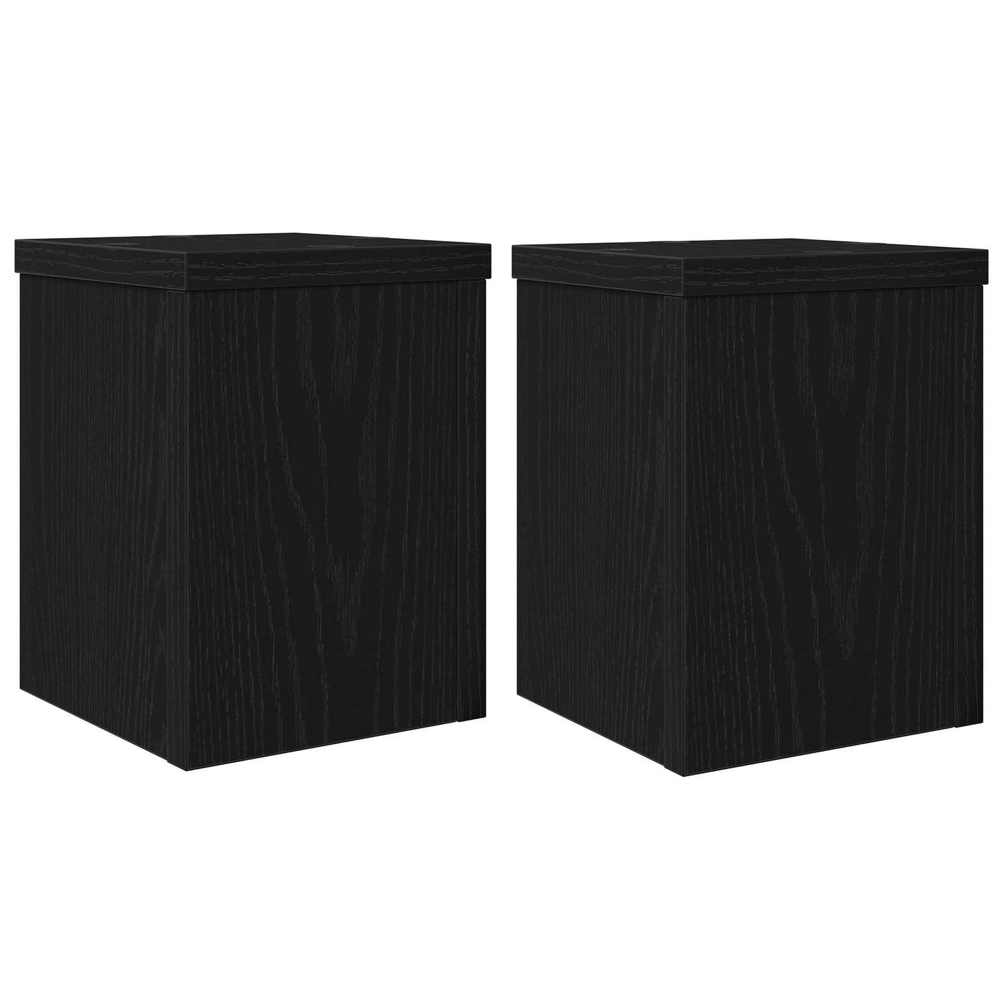 Planteholder 2 pcs Sort eg 15 x 15 x 20 cm Konstrueret træ