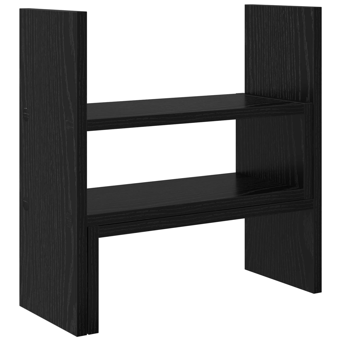 Monitor Skrivebordsstand med opbevaring Sort eg 40 x 17 x 41 cm