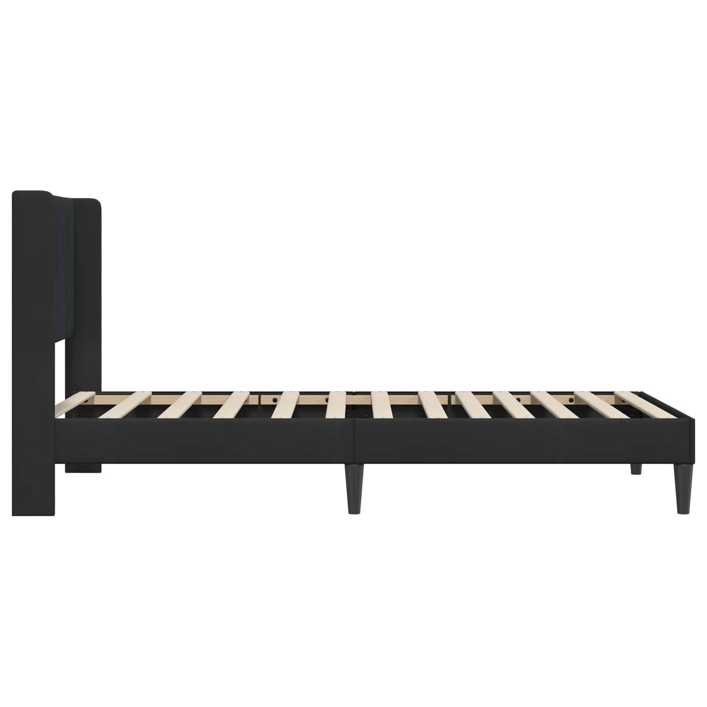 Sengestel med hovedgærde Sort 80 x 200 cm Fløjl