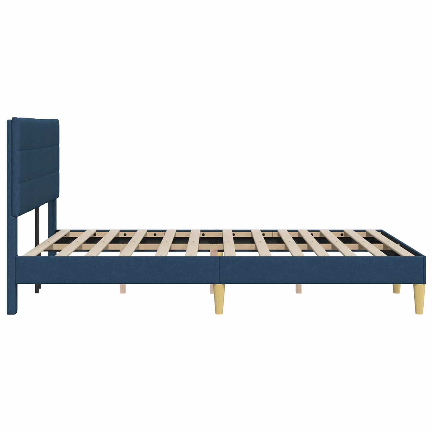 Sengestel med hovedgærde Blå 120 x 200 cm Stof