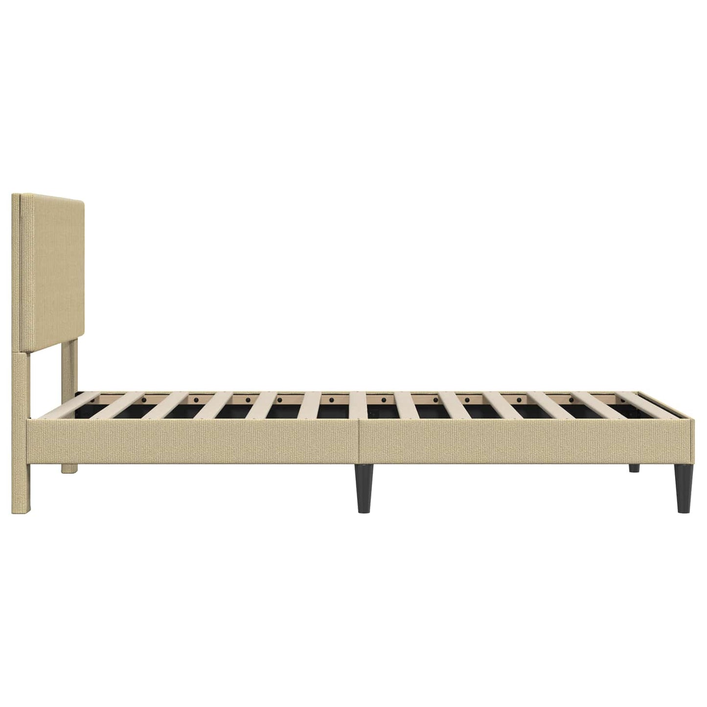 Sengestel med hovedgærde Lys Grøn Grå 90 x 200 cm Velourstof