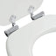 Blødt lukket toiletbræt 2 pcs Hvid 44 x 38 cm MDF plade