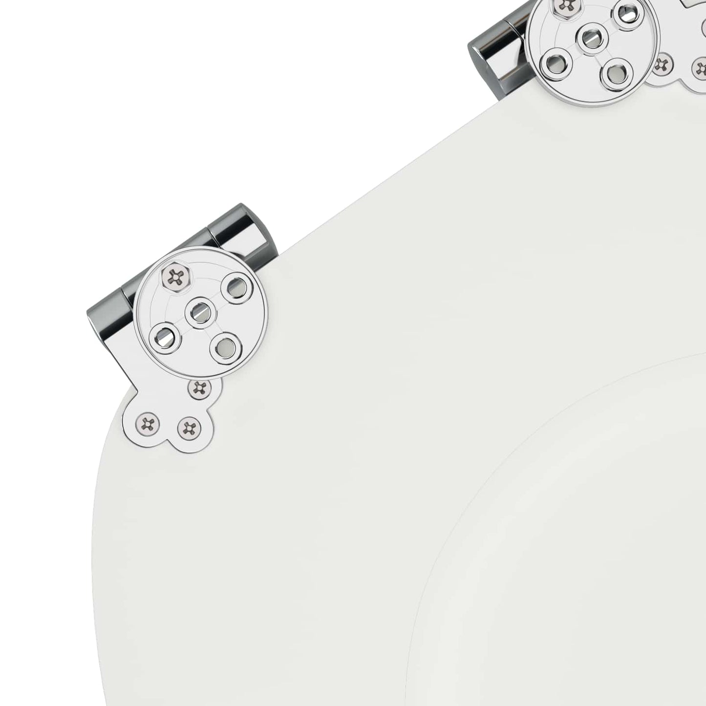 Blødt lukket toiletbræt 2 pcs Hvid 44 x 38 cm MDF plade