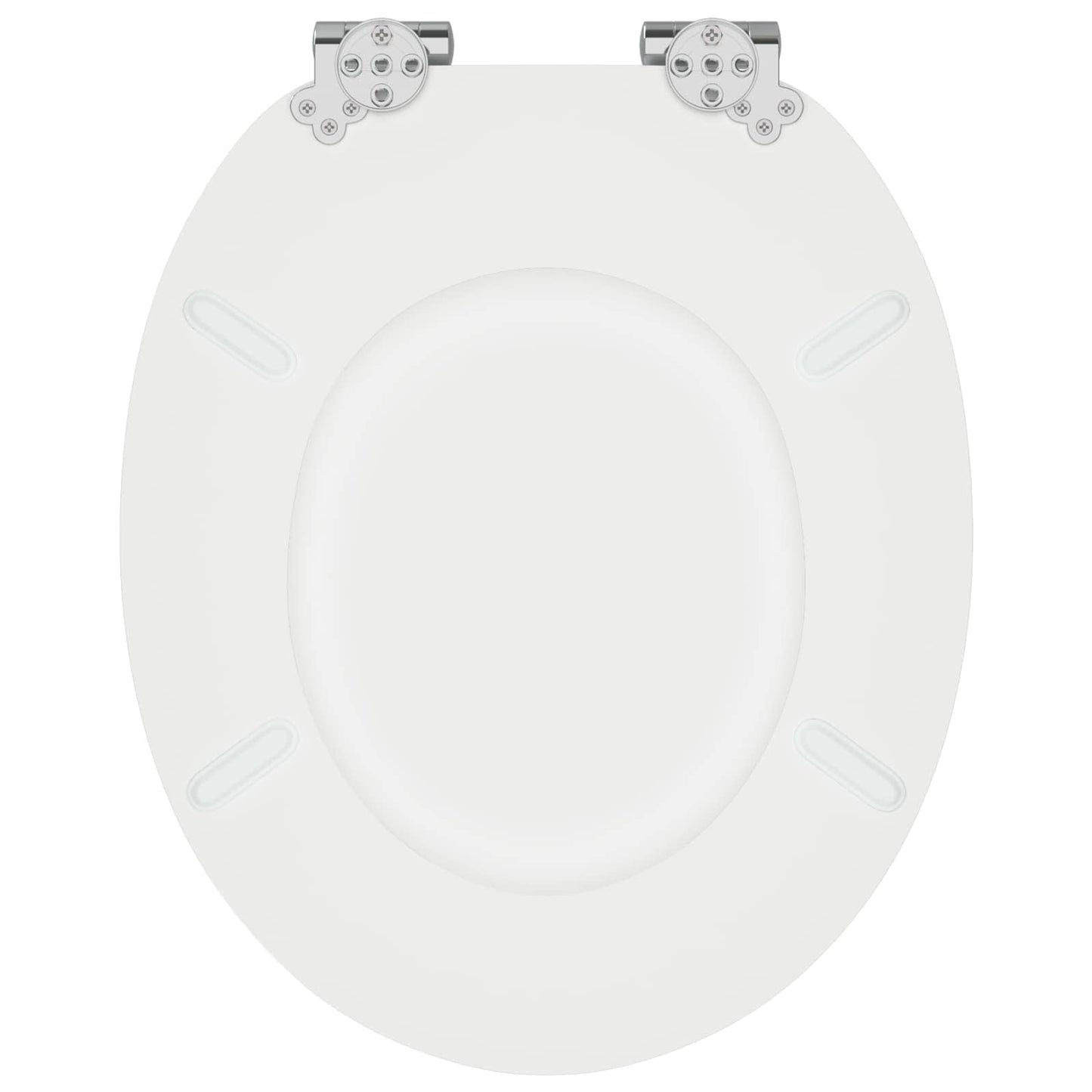 Blødt lukket toiletbræt 2 pcs Hvid 44 x 38 cm MDF plade