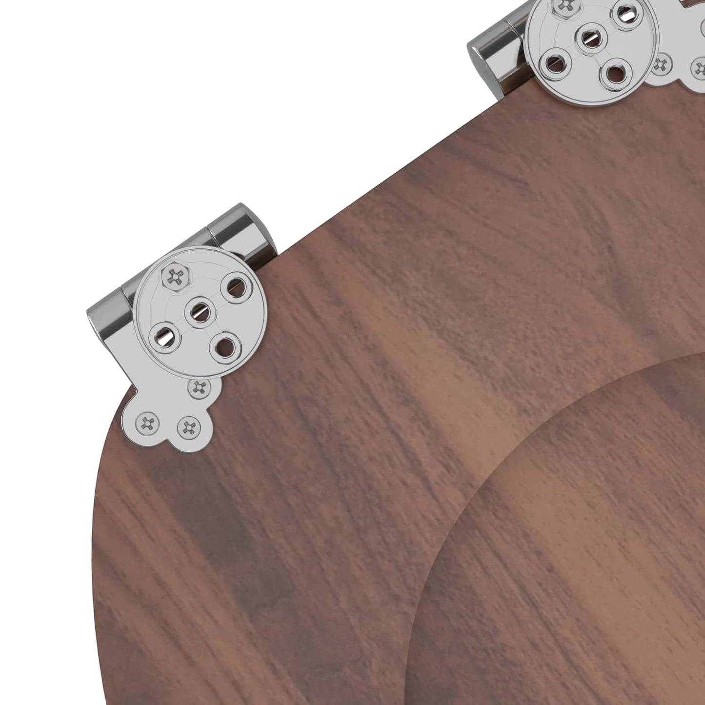 Blødt lukket toiletbræt 2 pcs Brun 44 x 38 cm MDF plade