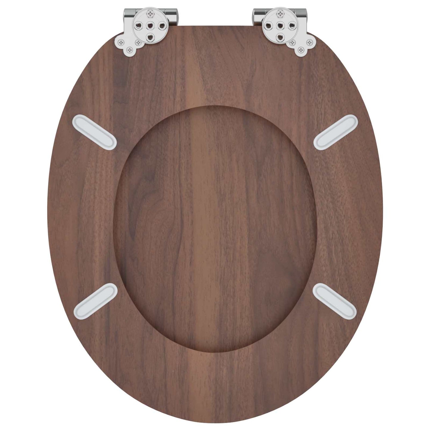 Blødt lukket toiletbræt 2 pcs Brun 44 x 38 cm MDF plade