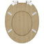 Blødt lukket toiletbræt 2 pcs Lys Bambusfarve 44 x 38 cm